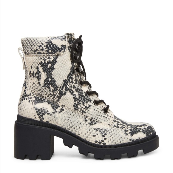 Madden Girl Dillan Snake Python Combat Boots - Picture 8 of 8